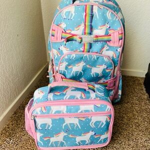 Pottery Barn Kids Unicorn Backpack and Lunchbox Set